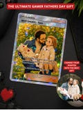 Personalised Trading Card Gift For Dad | Father's Day Custom Anime Style Dad Card | Holographic Keepsake