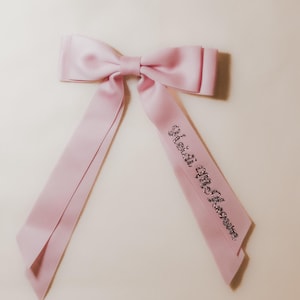 Customized Silky Satin Hair Bow - Girls Double Layer Big Bow - Personalized Hair Accesories - All Ages - Birthday Present, Christmas Gift
