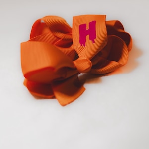 Personalized Drippy Style Inital Hair Bows - Set of Custom Bows for Little Girls - Customizable Hair Accesories - Birthday, Christmas Gift