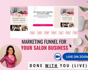Marketing Funnel & Appointment Booking Page For Your Hair / Nail / Spa / Massage Salon Business and Brand -  ( Done WITH You ZOOM LIVE )