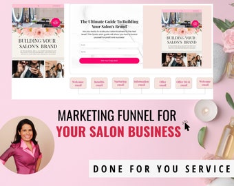 Marketing Funnel & Appointment Booking Page For Your Hair / Nail / Spa / Massage Salon Business and Brand -  ( Done For You )