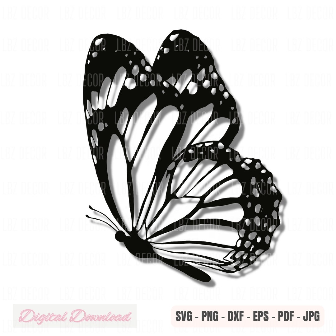 Butterfly Clipart SVG, Instant Download Etsy