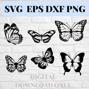 Butterfly SVG Bundle, Butterfly Clipart, Butterfly Vector, Digital Download
