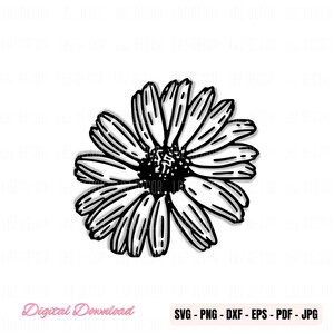 Daisy Flower Clipart, SVG Digital Download