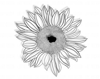 Girasol Clipart SVG, Descarga digital