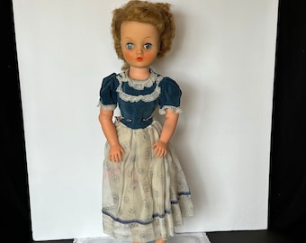 Vintage 1950's Horsman Couture doll; 19-20"; with original clothing & shoes.