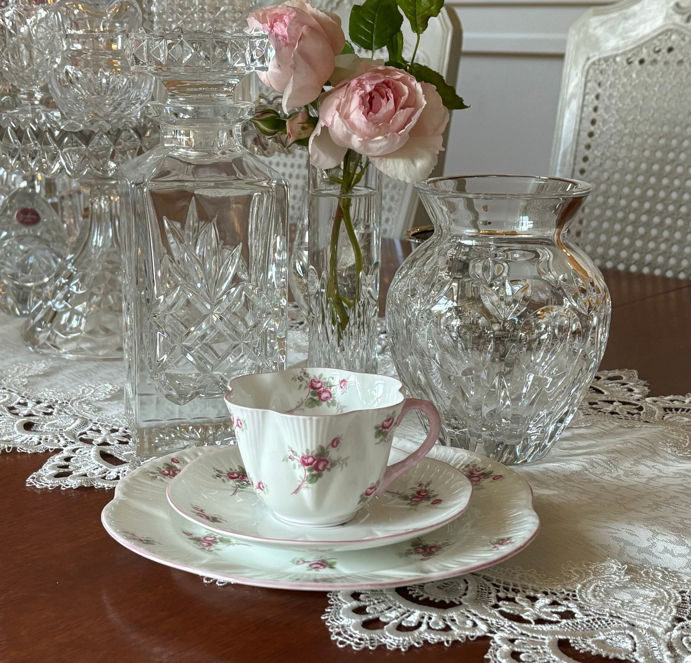 Shelley Bridal Rose/Rose Spray 3点 アンティーク Shelley Dainty