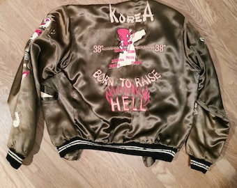1950's Original Vintage Satin Souvenir Jacket Korean War - Etsy