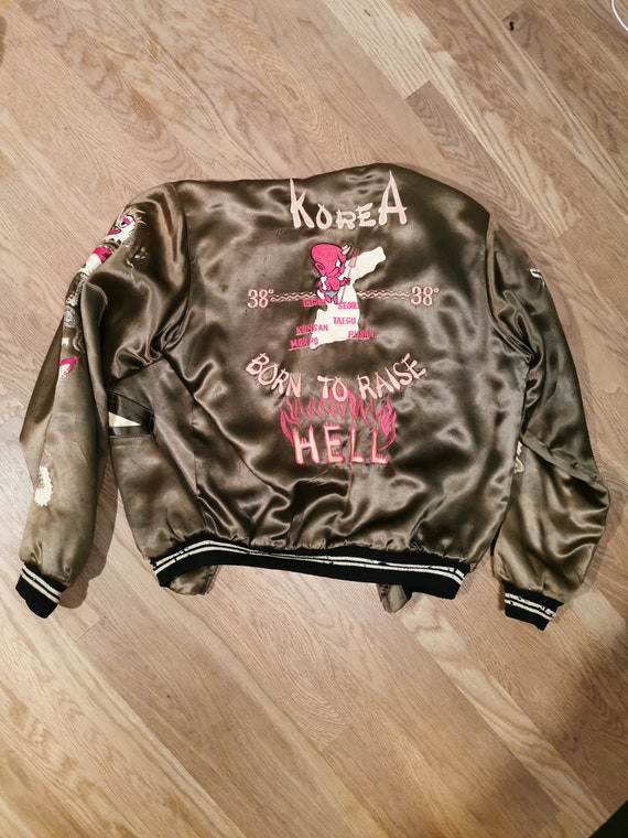 1950's Original Vintage Satin Souvenir Jacket Korean War - Etsy 1950's Original Vintage Satin Souvenir Jacket Korean War - Etsy