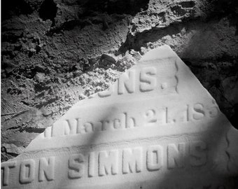 Unframed Fine Art Print - Ruined Headstone, Lafayette Cemetery #1, New Orleans, LA