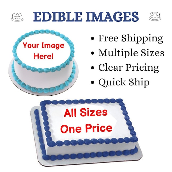 Custom Edible Image Icing Frosting Sheet Cake Topper