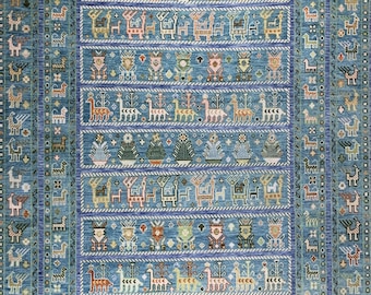 Afghan Hand Knotted Shabargan rug 4x6, 5x8, 6x9, 8x10, 9x12, 10x14 ft Handmade Gabbeh rug - Antique Ethnic rug