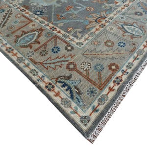 Modern Soft Gray Oushak Rug - 4x6, 5x8, 6x9, 8x10, 9x12, 10x14 ft & Runner - Persian weave Luxury Hand made Rugs for Living room, Bedroom image 4