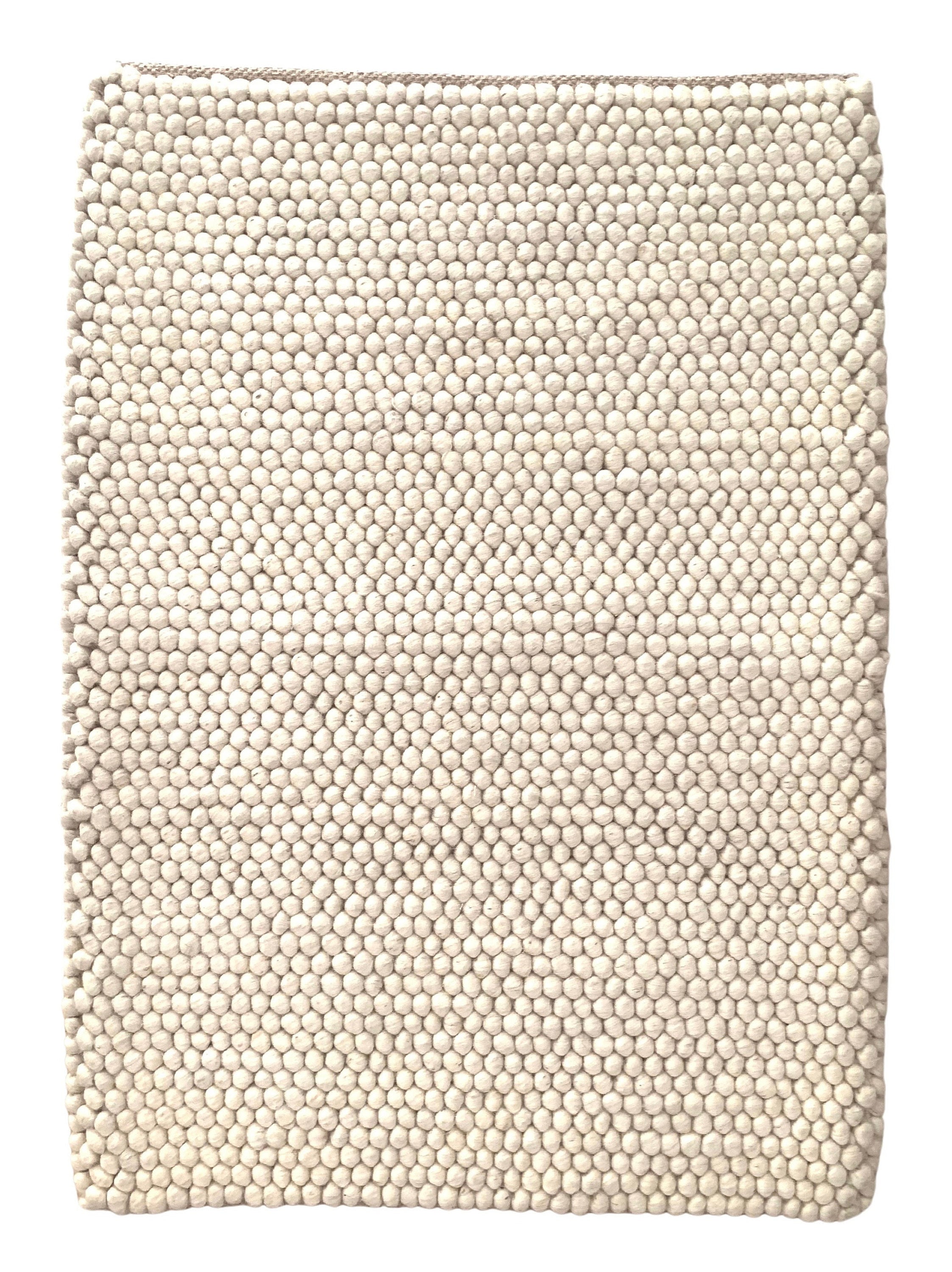Natural White Soft Felted Wool Rug, Handwoven Chunky Loop Rug Available ...