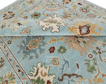 Exquise handgeknoopt vloerkleed in Oushak-stijl 4 x 6, 5 x 8, 6 x 9, 8 x 10, 9 x 12, 10 x 14 ft hedendaagse handgemaakte tapijten voor woonkamer