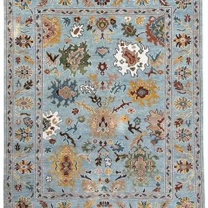 Exquisite Oushak Turkish Hand Knotted Rug 4x6, 5x8, 6x9, 8x10, 9x12, 10x14 ft Handmade Rugs for Living Room Antique Contemporary rug image 9