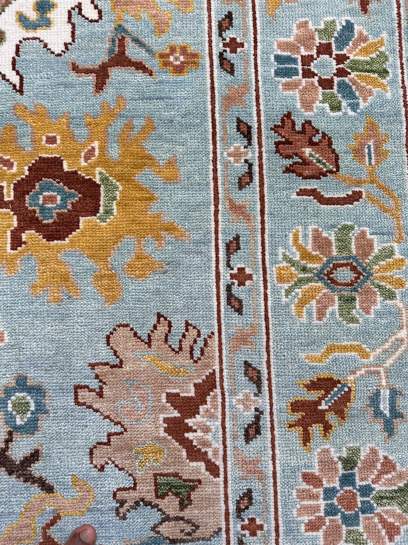 Exquisite Oushak Turkish Hand Knotted Rug 4x6, 5x8, 6x9, 8x10, 9x12, 10x14 ft Handmade Rugs for Living Room Antique Contemporary rug image 8