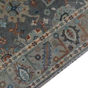 Modern Soft Gray Oushak Rug - 4x6, 5x8, 6x9, 8x10, 9x12, 10x14 ft & Runner - Persian weave Luxury Hand made Rugs for Living room, Bedroom image 2