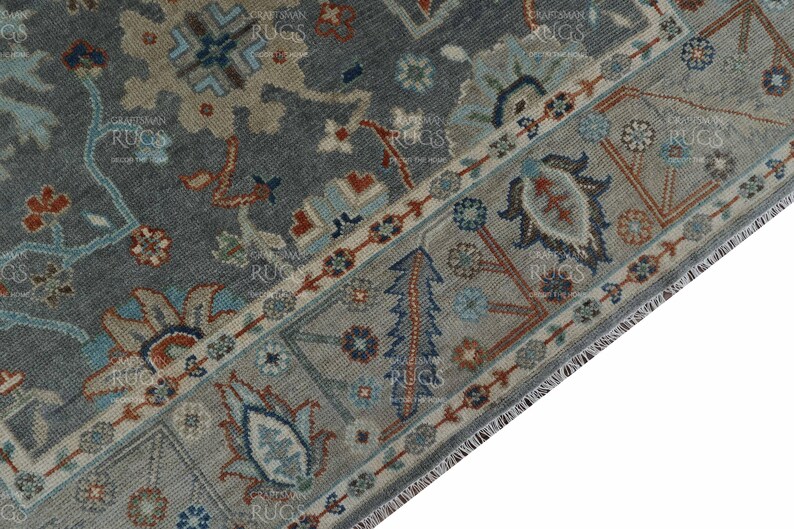 Modern Soft Gray Oushak Rug - 4x6, 5x8, 6x9, 8x10, 9x12, 10x14 ft & Runner - Persian weave Luxury Hand made Rugs for Living room, Bedroom image 2