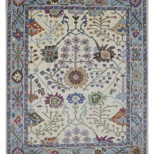 Modern Oushak Hand Knotted Rug 4x6, 5x8, 6x9, 8x10, 9x12, 10x14 ft Handmade Rugs for Living Room - Antique Ethnic rug