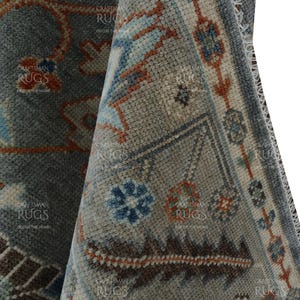 Modern Soft Gray Oushak Rug - 4x6, 5x8, 6x9, 8x10, 9x12, 10x14 ft & Runner - Persian weave Luxury Hand made Rugs for Living room, Bedroom image 8