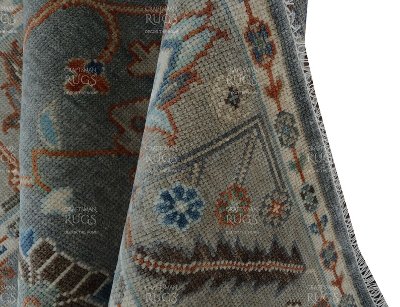 Modern Soft Gray Oushak Rug - 4x6, 5x8, 6x9, 8x10, 9x12, 10x14 ft & Runner - Persian weave Luxury Hand made Rugs for Living room, Bedroom image 8