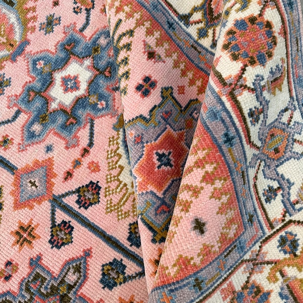 Pink Oushak Turkish rug 5x8, 6x9, 8x10, 9x12, 10x14ft Antique Handknotted Soft wool rug, Oriental rug- Living area rug