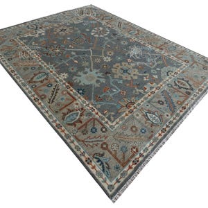 Modern Soft Gray Oushak Rug - 4x6, 5x8, 6x9, 8x10, 9x12, 10x14 ft & Runner - Persian weave Luxury Hand made Rugs for Living room, Bedroom image 10