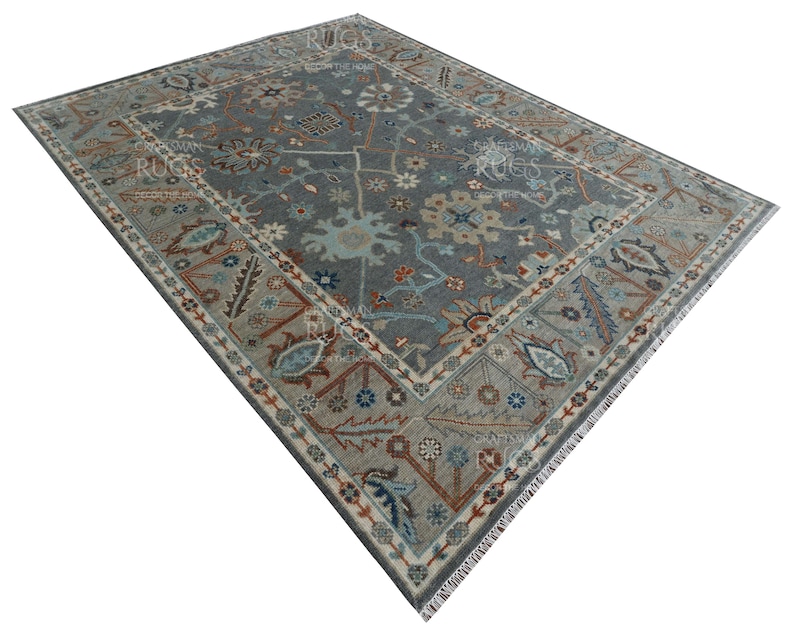 Modern Soft Gray Oushak Rug - 4x6, 5x8, 6x9, 8x10, 9x12, 10x14 ft & Runner - Persian weave Luxury Hand made Rugs for Living room, Bedroom image 10
