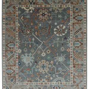 Modern Soft Gray Oushak Rug - 4x6, 5x8, 6x9, 8x10, 9x12, 10x14 ft & Runner - Persian weave Luxury Hand made Rugs for Living room, Bedroom image 9