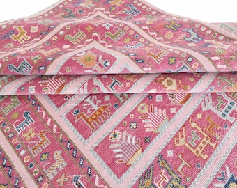 Exquisiter Rosa Handgeknüpfter Indo Shabargan Teppich 4x6, 5x8, 6x9, 8x10, 9x12, 10 x 14 ft Handgemachter Gabbeh Teppich - Antiker ethnischer Teppich
