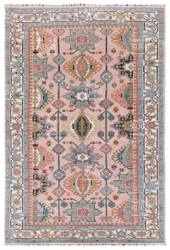 Pink Persian Style Rug 5x8, 6x9, 8x10, 9x12, 10x14 Ft Antique