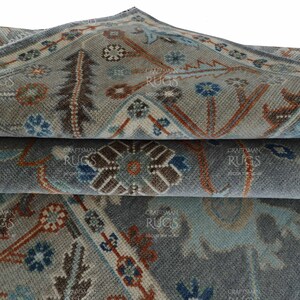 Modern Soft Gray Oushak Rug - 4x6, 5x8, 6x9, 8x10, 9x12, 10x14 ft & Runner - Persian weave Luxury Hand made Rugs for Living room, Bedroom image 3