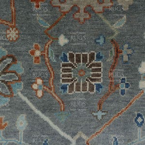 Modern Soft Gray Oushak Rug - 4x6, 5x8, 6x9, 8x10, 9x12, 10x14 ft & Runner - Persian weave Luxury Hand made Rugs for Living room, Bedroom image 5