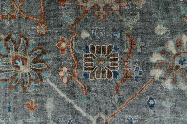 Modern Soft Gray Oushak Rug - 4x6, 5x8, 6x9, 8x10, 9x12, 10x14 ft & Runner - Persian weave Luxury Hand made Rugs for Living room, Bedroom image 5