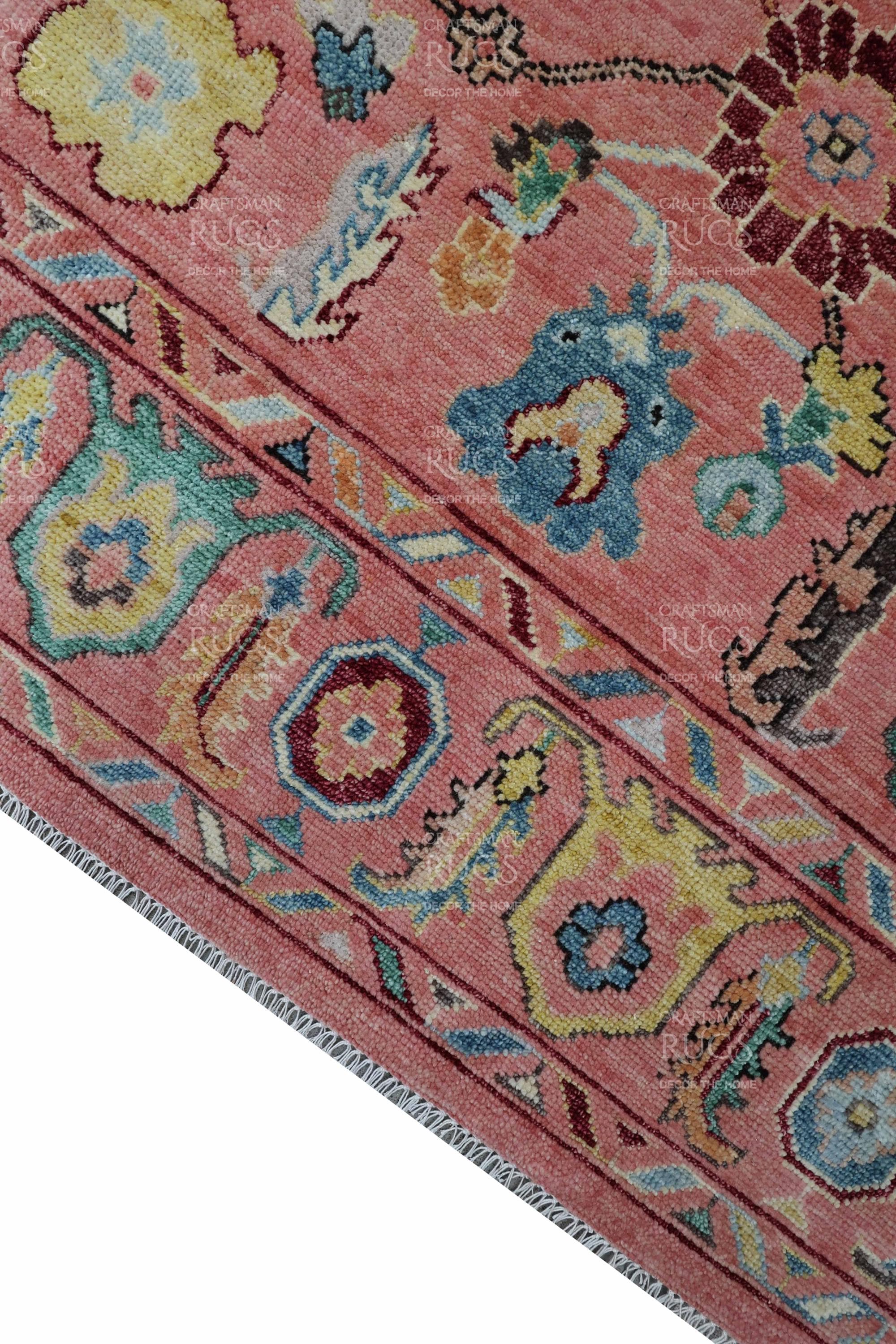Elegant Oushak Style Peach Color Rug 5x8, 6x9, 8x10, 9x12, 10x14 Ft ...