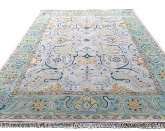 Elegant Contemporary Turkish Oushak rug- 4x6, 5x8, 6x9, 8x10, 9x12, 10x14 Handknotted Persian Handmade Rug - Area Rugs for Living room