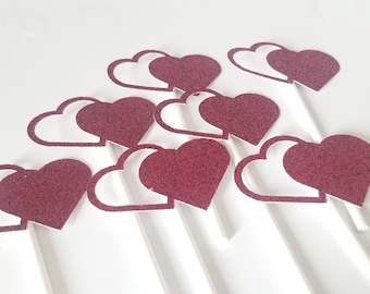 Valentines Day Cupcake Toppers