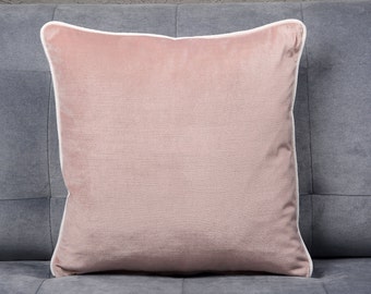 Pink velvet pillow| Minimalist home decor | Pink pillow case| Velvet cushion cover| Luxury velvet pillow 18x18