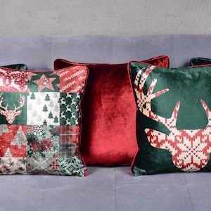 Green Velvet Christmas Pillow Cover: Holiday Decor