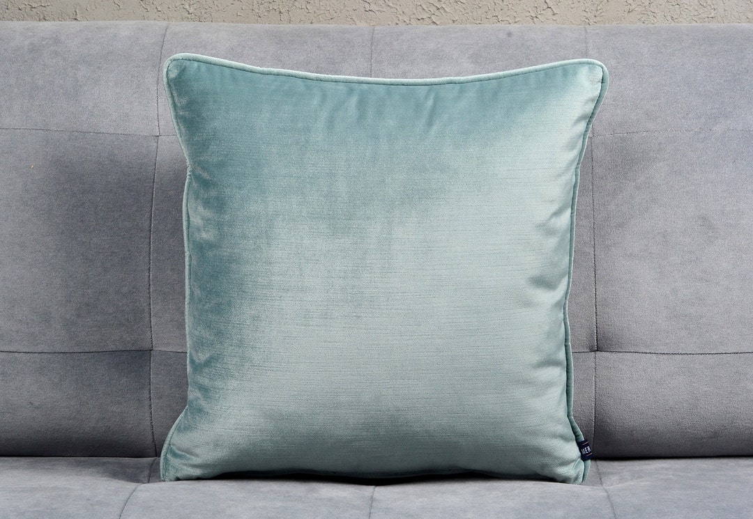 Sea Green Velvet Pillow Cover Ocean Sea Cushion Cover Scandinavian