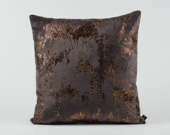 Federa per cuscino in velluto con stampa leopardata - Decorazione con stampa animalier (18 x 18 pollici)