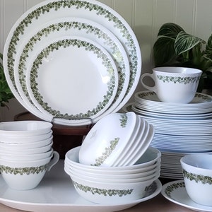 Vintage Corelle Crazy Daisy Dishes, Spring Blossom Dinner, Salad Plates, Bowls, Cups, Mugs, Saucers, Pyrex, Sets of 2, 3 and Single Pieces