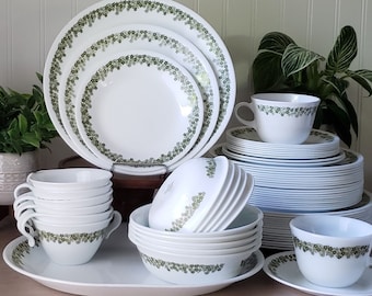 Vintage Corelle Crazy Daisy Dishes, Spring Blossom Dinner, Salad Plates, Bowls, Cups, Mugs, Saucers, Pyrex, Sets of 2, 3 and Single Pieces