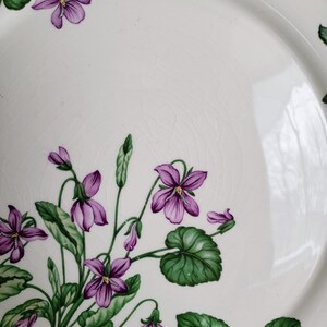 Harker Royal Gadroon Plates / Violets and Leaves / Mothers Day Gift image 4