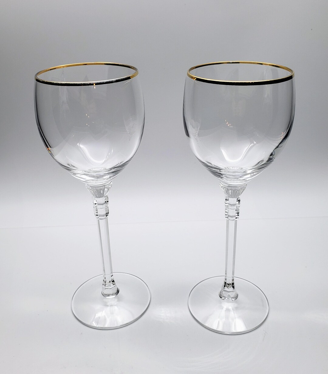 Vintage Lenox Phoenix Gold Wine Glasses, Set of 2, Blown Glass, Gold ...