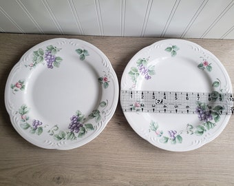 Pfaltzgraff Grapevine Stoneware Dinner and Salad Plates, Sets of