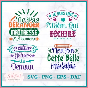 SVG Maîtresse, SVG ATSEM, Svg Professeur, Svg Maitresse Vacances, Svg Merci Prof, Png Scolaire, Cadeau pour Enseignant, Svg Thanks Teacher