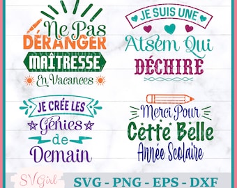 SVG Maîtresse, SVG ATSEM, Svg Professeur, Svg Maitresse Vacances, Svg Merci Prof, Png Scolaire, Cadeau pour Enseignant, Svg Thanks Teacher
