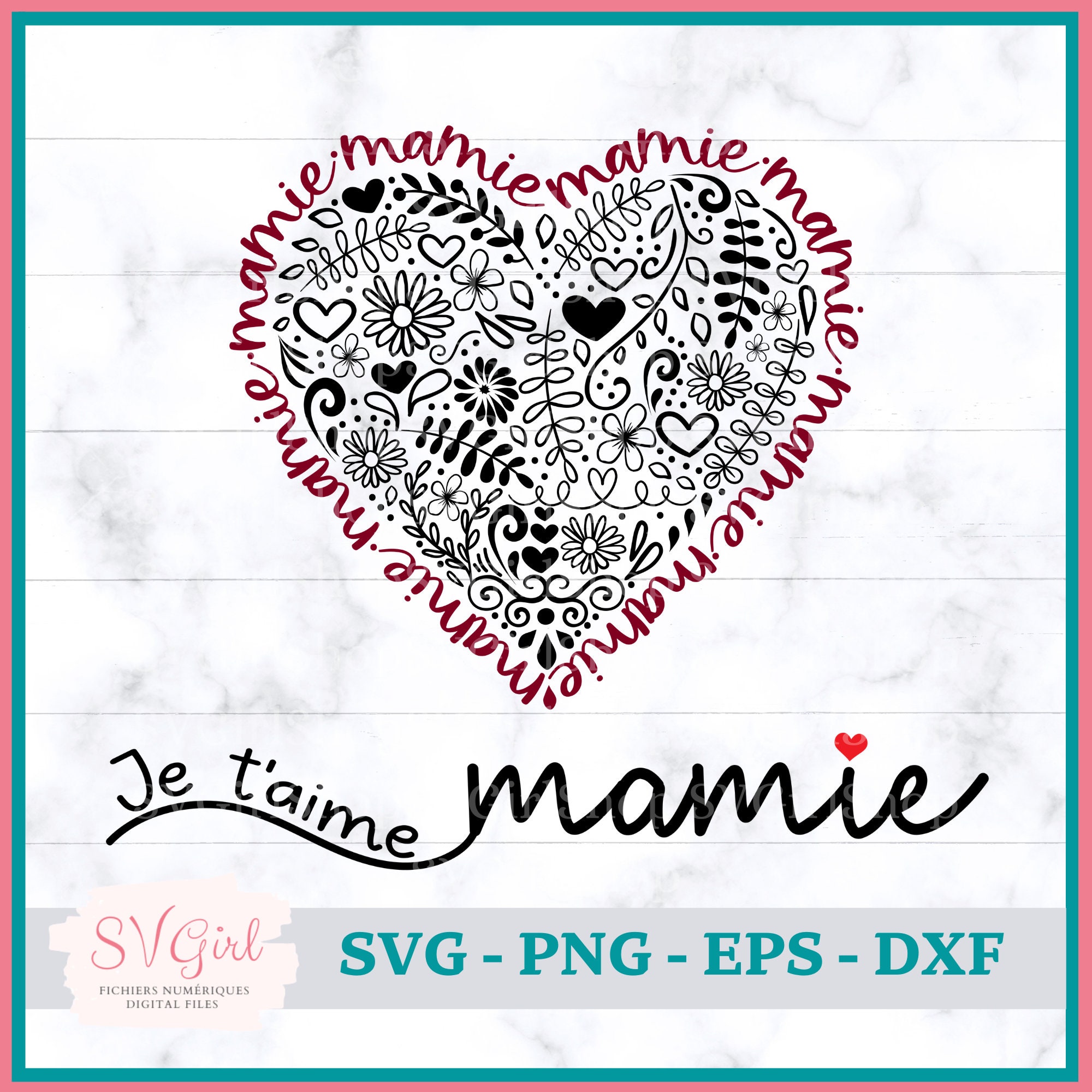 Kugelschreiber 'Je T'aime Mamie' – Metall, Rosa, Mit Samtbeutel, Geschenk Für Oma
